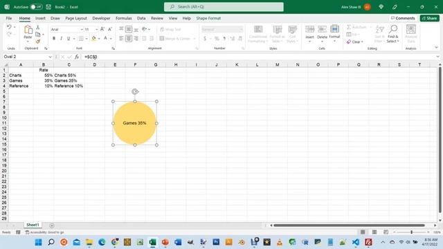 Excel effect - Link a cell to a shape in Excel смотреть онлайн