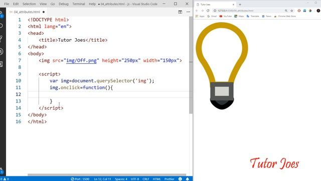 setAttribute and getAttribute in Javascript In Visual Code in தமிழ் смотреть онлайн