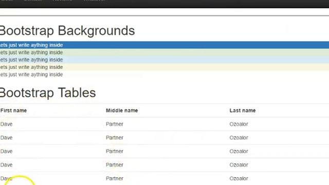 Bootstrap Tutorial 7 Tables смотреть онлайн