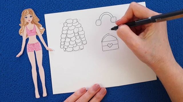 Бумажные Куклы/ Одеваем бумажных кукол.Рисуем одежду для бумажных кукол. смотреть онлайн