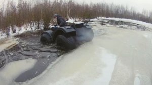 Обзор легкого плавающего вездехода ЛИТЛ. Выезд на лед. КБ Шограш.