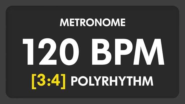 120 BPM - 3:4 PolyRhythm Metronome