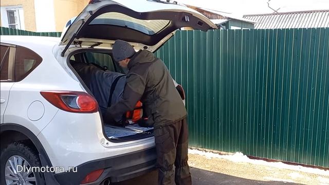 НОВИНКА! Тележка ТЛ-1 для перевозки шкуры лодки ПВХ в автомобиле. Загрузка и выгрузка. смотреть онлайн