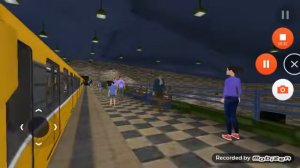Играю  в Subway simulator 3D за пассажира на Кольцевой линии города Гринвилл