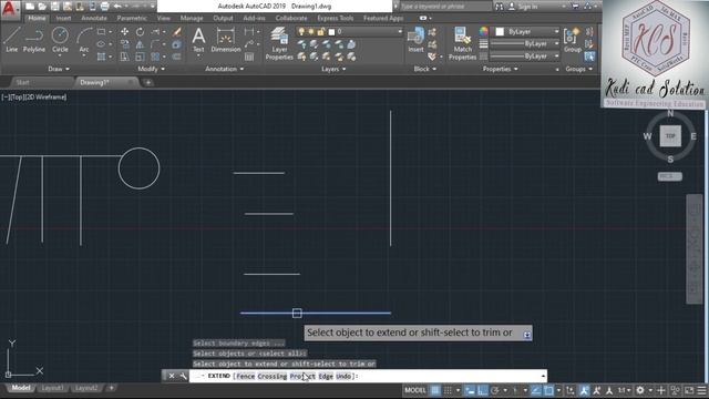 #19|Extend|autocad extend command in hindi|how to use extend command in autocad| extend command | смотреть онлайн