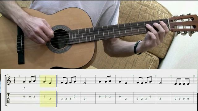 "Савка и Гришка" - белорусская народная песня (guitar lesson + TAB) смотреть онлайн