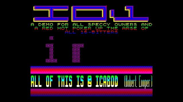 ID 1 Demo - Icabod [#zx spectrum AY Music Demo] смотреть онлайн