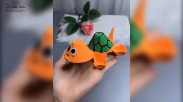 Мастерим своими руками из лотка яичного очаровательную черепашку смотреть онлайн