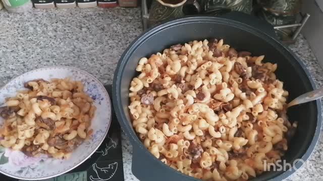 Куриные сердечки с макаронами, а'ля плов, вкусный рецепт с подсчётом КБЖУ. смотреть онлайн