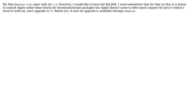 Apple: How to migrate from JRE 1.6 to JDK 1.6? смотреть онлайн