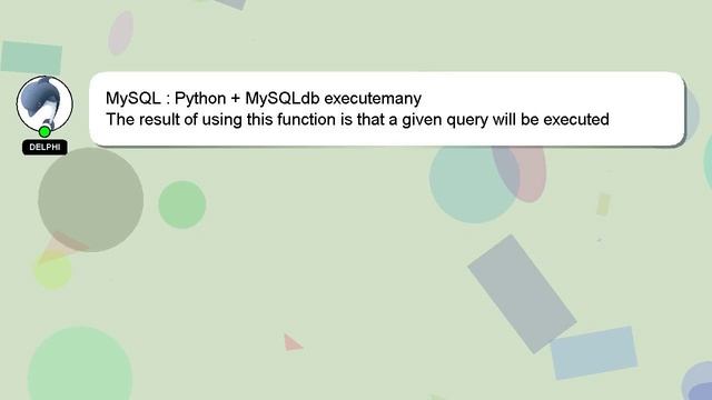 MySQL : Python + MySQLdb executemany смотреть онлайн
