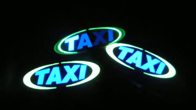 Неоновая эмблема TAXI ТАКСИ на стекло автомобиля.avi смотреть онлайн
