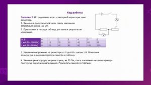 Физика. 10 класс. Лабораторная работа №8. Вольт-амперная характеристика