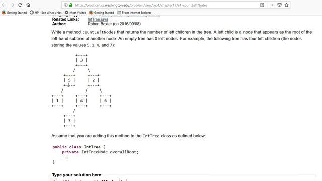 Building Java Programs Ch 17 Exercise 17.1 countLeftNodes смотреть онлайн