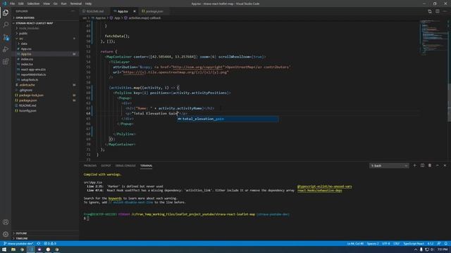 8 - Add Popup and Change Leaflet Basemap - React Leaflet with Strava API смотреть онлайн