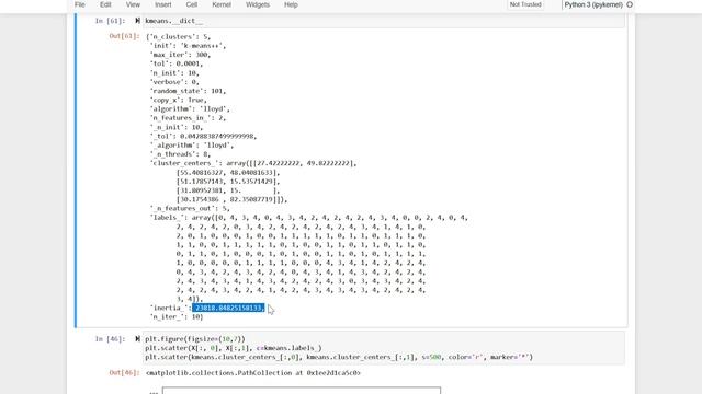 KMeans - Calculating Inertia and Creating Clusters using sklearn library смотреть онлайн