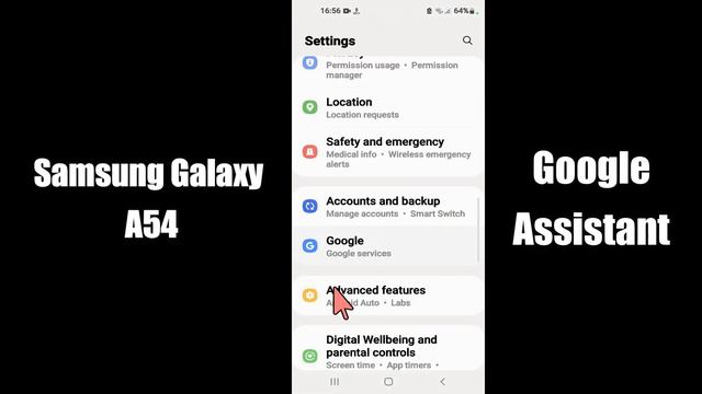Samsung Galaxy A54 Google Assistant || How to enable/disable Google Assistant смотреть онлайн
