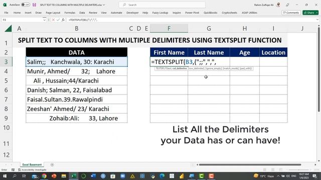 How to Split Text to Columns in Excel with Multiple Delimiters using TEXTSPLIT in Excel Formula смотреть онлайн