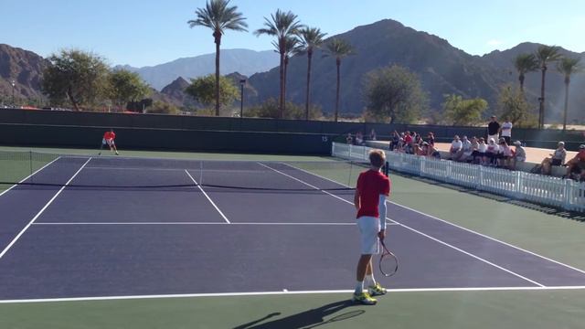 Gilles Simon & Kevin Anderson | Indian Wells Practice 3/5/13 (Part I) смотреть онлайн