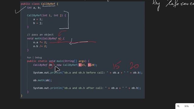 #026 call by reference in java смотреть онлайн