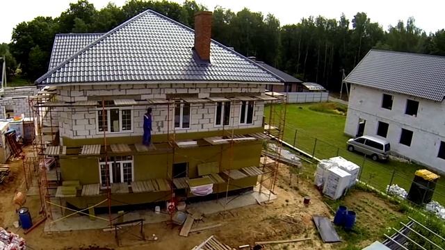 Фасадные работы с армированием. смотреть онлайн