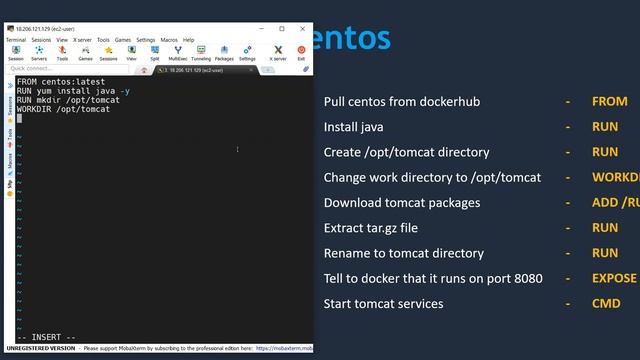 Write your 1st Dockerfile | Dockerfile basics | How to write Dockerfile to setup Tomcat container смотреть онлайн