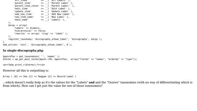 Wordpress: Displaying a custom post types custom taxonomy value? смотреть онлайн
