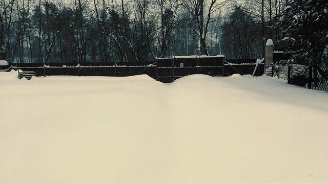 ЗИМА НА ДАЧЕ. СНЕГОПАД. УТРО. смотреть онлайн
