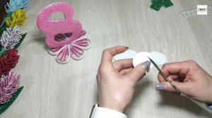 DIY Открытка на 8 марта своими руками Мастер класс Поделки из фоамирана Открытка своими руками