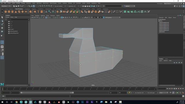 Maya Modeling Tutorial - Extrude / Insert Edge Loop смотреть онлайн