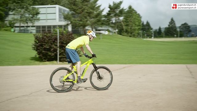 Mountainbike – Fahrtechniken: Aktivposition (seitlich) смотреть онлайн
