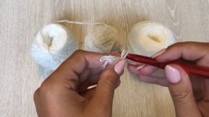 Простой легкий вязаный чехол на стул крупная вязка