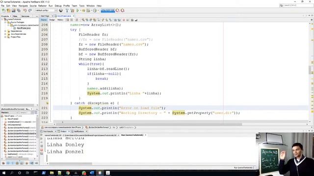 File ArrayList e String no Java смотреть онлайн