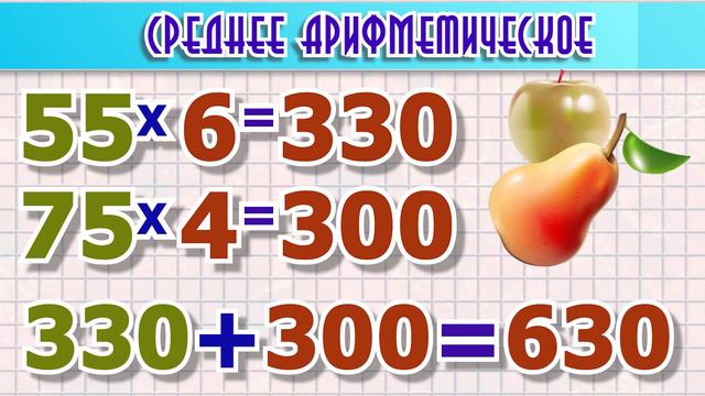 Среднее арифметическое пример смотреть онлайн