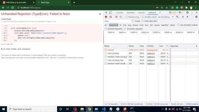 React and node JS project #10 Cors issue in Node js смотреть онлайн