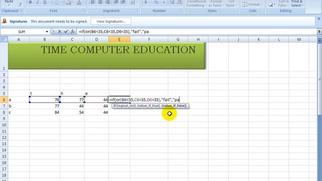 Ms Excel 2007 in telugu Part14(Result Formula) смотреть онлайн