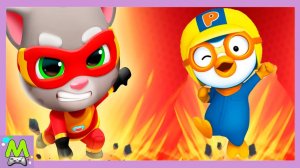 Говорящий Том против Пингвиненка Пороро.Бегуны-Мультгерои в Гонках на Весь Экран