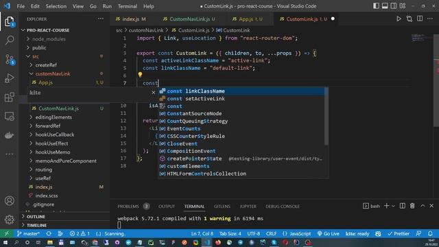 React. CustomNavLink, CustomLink, clsx смотреть онлайн