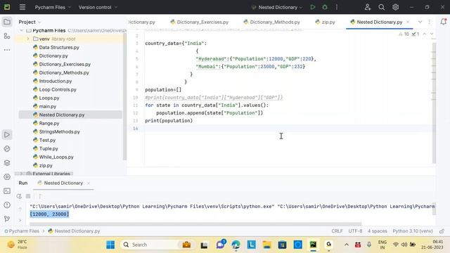 Python Session 6 -What is Nested Dictionary, Sets смотреть онлайн