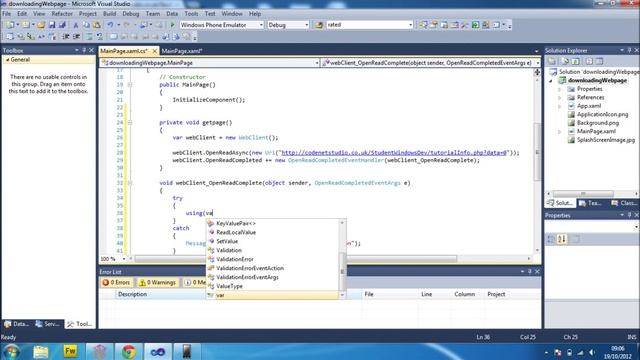Windows Phone 7 Development - Tutorial 7 - Using WebClient смотреть онлайн