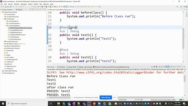 TestNG Class 11: TestNG Annotations | BeforeGroups | BeforeClass смотреть онлайн