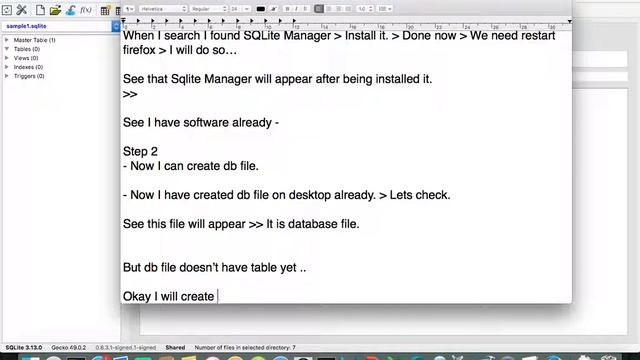 Wk 11 A - How to prepare SQLite DB file using SQLite Manager Add-on of Firefox смотреть онлайн