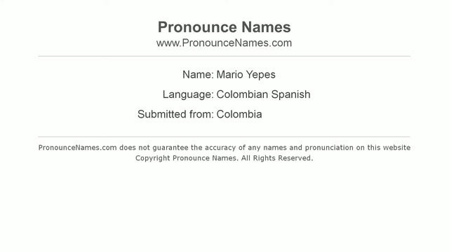How to pronounce Mario Yepes (Colombian Spanish/Colombia) - PronounceNames.com смотреть онлайн