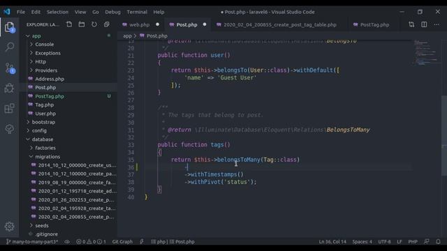 #3.3: Handle events on attach, detach or sync in Many To Many Laravel Eloquent Relationships смотреть онлайн