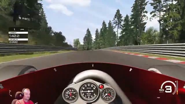 Hot lap around Nordschleife in Niki Laudas Ferrari 312T смотреть онлайн