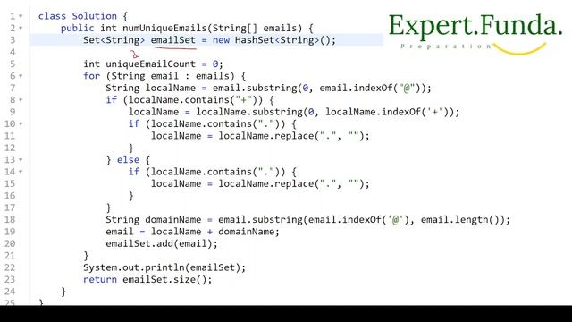 Leetcode 929. Unique Email Addresses || Google Interview || Java Solution смотреть онлайн