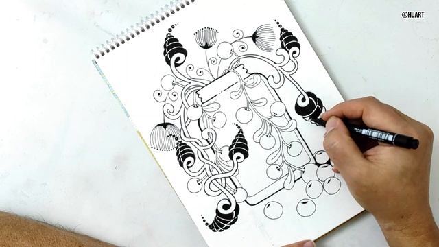 Tangle Art For Beginners ✺ Zentangle Inspired Art ✺ Tangle Doodle