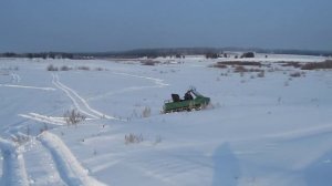 Самодельный гусеничный вездеход. Испытания по глубокому снегу