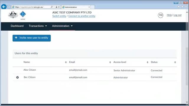 ASIC Regulatory Portal: how to change access levels смотреть онлайн