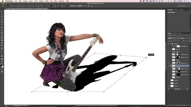 How to make realistic shadows in Photoshop to put a person in an environment смотреть онлайн